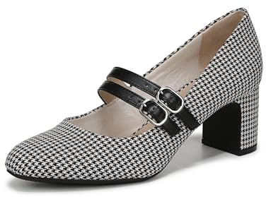 LifeStride Women's True Pump Black/Bone Houndstooth 7 W