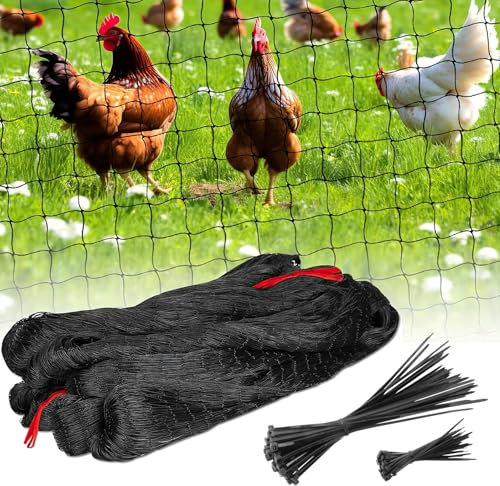Vogelschutznetz Engmaschig Vogelnetze 5x10m mit Maschenweite 5cm Taubennetz Balkon Teichnetz Feinmaschig Volierennetz Hühnernetz Laubnetz Schwarz Witterungs & UV Beständig