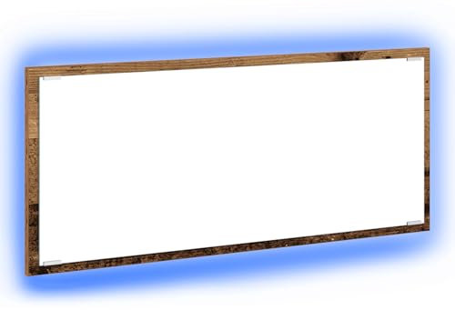 vidaXL Badezimmerspiegel Alte Holzoptik Werkstoff, Glas 90 x 8.5 x 37 cm