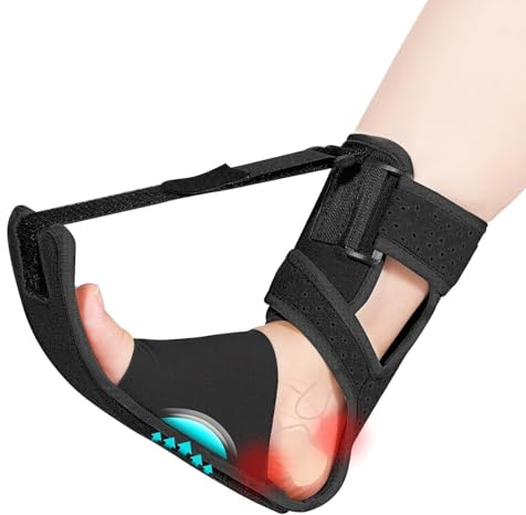 Version améliorée orthèse fasciite plantaire attelle cheville entorse maintien tendon Achille nuit réglable support pied stabilisateur cheville unisexe pour soulager douleur talon sommeil noir
