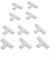 10 conectores de plástico para poste de tienda de campaña, codo de ángulo recto para postes de 16 mm de diámetro interior para toldo y jardín (T-tee)