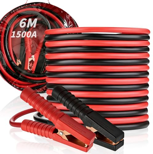 GothicBride 6M Überbrückungskabel Auto 1500A Starthilfekabel Auto Booster