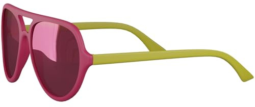 BEZLIT Kinder Piloten Sonnenbrille Jungen Mädchen UV Protection leichte Freizeitbrille in vielen Farben (Pink Yellow)