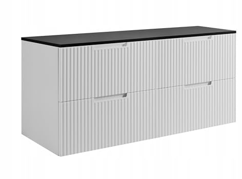Rodan Moderne Möbel - Schrank Weiß, Schwarz - Möbelstück - Bastelregal – Bastelplatte 60cm + 60 cm + 120 cm
