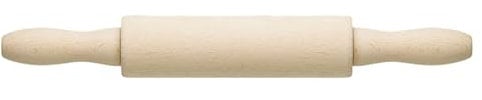 KitchenCraft Revolving Rolling Pin, Small, Beechwood, 23 cm, Beige