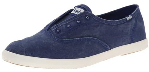 Keds - Zapatillas Deportivas Chillax de Mujer, sin Cordones, Efecto Lavado., Azul (Marino), 5 B(M) US