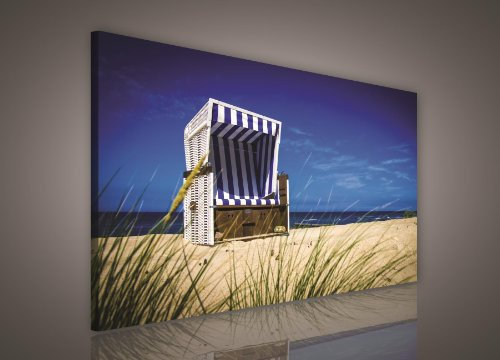 BILD WANDBILD BILDER WANDBILDER CANVAS- OSTSEE NORDSEE STRANDKORB 228 O1