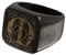 Siegelring Herrenring mit Wunschgravur Monogramm Gravur - Schwarz Glänzend-66 (21,0)