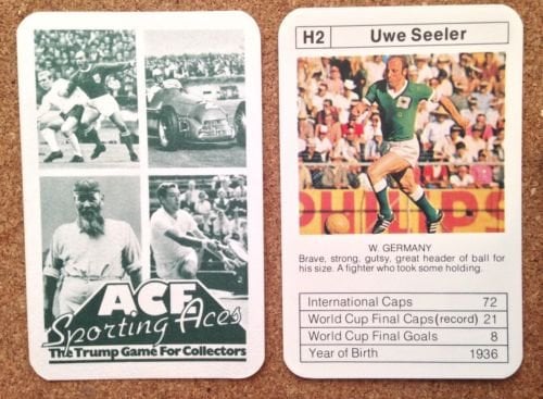 Bobby Charltons World Cup Aces Football Card SV Hamburg West Germany UWE SEELER