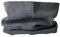 CHARM Bio Baumwolle Stirnband Halstuch - Loop Schal Schlauchtuch Maskenschal Dunkelgrau