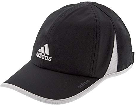 adidas Gorra Adizero II para Mujer, Color Negro/Blanco, Talla única