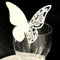 Jingxu 50st Tischkarten Geburtstag Glas Platzkarten Glasanhänger Weinglas Cup Deko Champagnerglas Deko Gastgeschenk Hochzeit Party Tischdeko Herz, Vogel, LOVE, Schmetterling