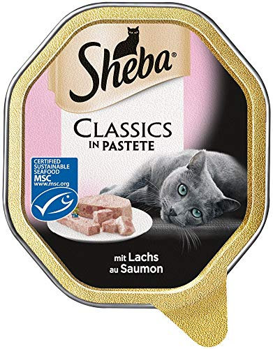 Sheba Katzenfutter Nassfutter Classics in Pastete mit Lachs, 85g