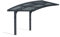 Canopia by Palram Carport Bausatz Arizona Wave 495 x 289cm Einzelcarport Polycarbonat in Anthrazit für PKW aus rostfreiem Aluminium