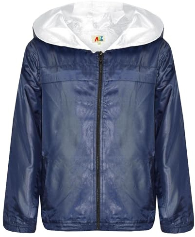 A2Z 4 Kids Girls Boys Raincoats Jackets Kids Lightweight Kag Mac- Raincoat Jacket 449 Navy 7-8