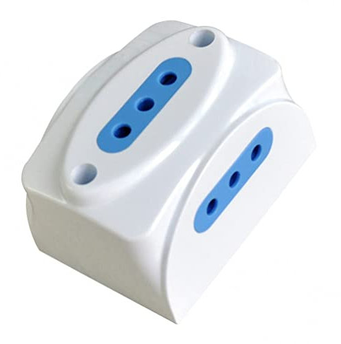 Techly 104714 Presa Tripla 10A 2P+T da Muro Bianco Bianco