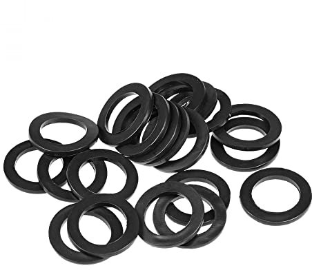 sourcing map Rubber Flat Washers 30mm OD 20mm ID 2.3mm Thickness for Faucet Pipe Water Hose, Pack of 20