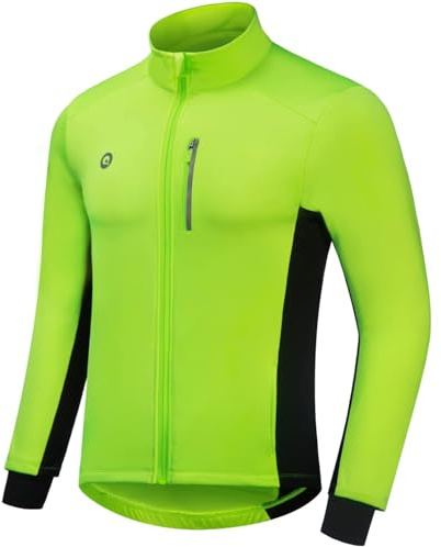 Przewalski Fahrradjacke Herren Winter Softshell Winddicht Reflektierend | Fleece-Innenfutter, wasserabweisend, atmungsaktiv, 2 Rückentaschen, Brusttasche, Softshell Windbreaker, Rad Laufen