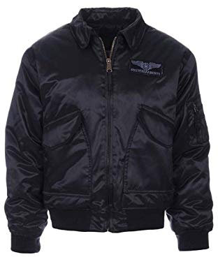 US Army Air Force Flight Jacket CWU 45/P USAF Security Security Guard Jacket, black, S