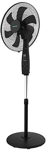 Cecotec Ventilador de Pie con Mando a Distancia y Temporizador EnergySilence 620 MaxFlow Smart. 70 W, 18 Pulgadas (45 cm), 6 Aspas, Motor Cobre, 3 Velocidades, Oscilación 75º, Pantalla LED