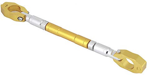 Moto Balance Bar Universale 22mm In Lega di Alluminio Barra Trasversale Regolabile Manubrio Moto Rinforza Leva Accessori (Nero)(oro)