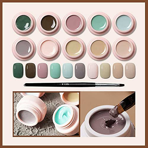 Solid Cream Gel Nail Set Nail Brush Gel Paint for Nails Art UV Gels Polish white gel nail polish kit Nude Neon Black gel polish set For Nail Polish Gel Nails Hand Painting Gel For Nail Art