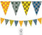 Procos 93377 - Wimpelbanner Harry Potter, FSC® Mix, 9 Wimpel, Kindergeburtstag, Dekoration