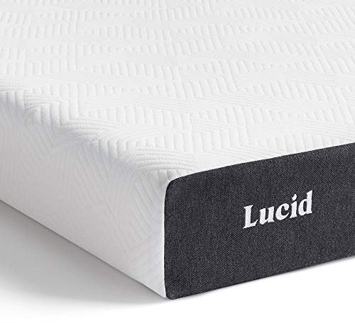 LUCID Cold Foam Mattress, Cooling Gel Infusion - with Bamboo Charcoal - Oeko-Tex - Thin Mattress, 12 cm High, Hard H4, 80 x 190 cm
