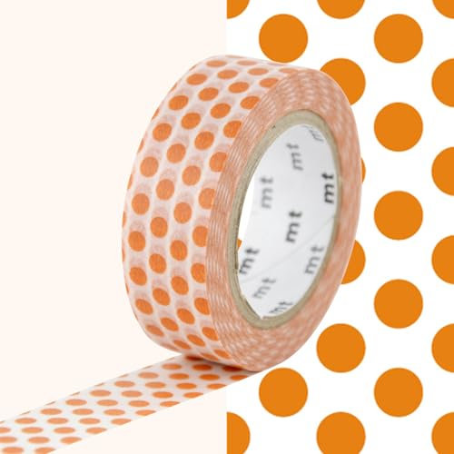 Masking Tape (MT) Pois Orange - Dot Mandarin