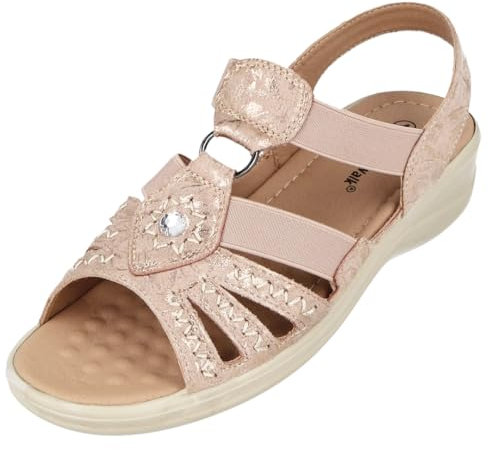 Cushion Walk Ladies LACY Sandals Rose UK 6