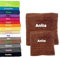 2er Pack Personalisiertes Handtuch und Badetuch mit Namen 2er Pack Schön gestickter Name Handbadetuch 100% Baumwollhandtuch 50 x 100 cm + 140 x 70 cm Personalized Custom Towel with Name (Braun)