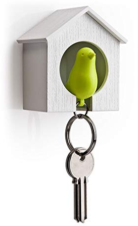Vogelhaus Schlüssel hängen Schlüsselhalter Anti-verlorene Gerät Pfeife Schlüsselring Vogelform Schlüsselbund Wandhaken grün kostengünstig und langlebig Useful Design