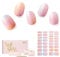 NAILOG Semi Cured Gel Nail Strips, 34 pcs Salon-Quality Gel Nail Stickers, Long Lasting Nail Wraps for Women with Soft Gel Finish, Daydream
