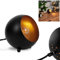 Tischleuchte Hajo, moderne Nachttischlampe aus Metal in Schwarz/Goldfarben, Tischlampe 1-flammig im Retro/Vintage-Design, 1 x E14, Ø 15 cm, Leucht m. An-/Ausschalter am Kabel, ohne Leuchtmittel