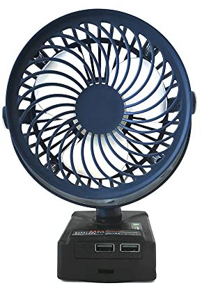 Daoco 5 Pouces 3 Feuilles Ventilateur Bureau Lithium Air Ventilateur Pratique Dispositif de Refroidissement sans Fil appareils ménagers compatibles avec Batterie Makita 18 V