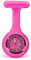 SibyTech Schwesternuhr Ansteckuhr fob,Silikon mit Pin/Clip,Glow Pointer im Dunkeln,Infektionskontrolle Design,Analog-digital,Quarzwerk,Arzt Sanitäter medizinische Brosche Fob Uhr Rosenrot