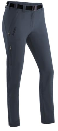 Maier Sports Lana Slim, Damen Wanderhose, Wasserabweisende Outdoorhose für Trekking und Hiking, Enganliegender Schnitt, PFC-frei, mSTRETCH pro 4 & Dryprotec, Blau, 48 (W40/L32)