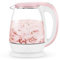 FairUo Bouilloires, Bouilloires En Verre Pour L'Eau Bouillante, Bouilloire Eco Eco Avec Une Chaudière À Eau Sans Fil Illuminée Avec Un Fond Intérieur En Acier Inoxydable, À Bouillir Rapidement/Rose
