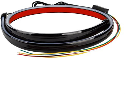 Auto Die Dritte Bremsleuchte Stoppsignalleuchte Für Spoiler Licht Auto Universal Schwarz Kohlefaser Heckspoiler 120cm 12V Heckklappe (Color : Black A, Size : 110m)