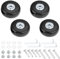 Pizsieat 4 Stück Kofferrollen Ersatzrollen 50mm x 18 mm,Koffer Rollen Ersatz Gummi Ersatzrollen Koffer mit Achsen Schraubenschlüssel Reparatur Set für Trolley Gepäckkoffer