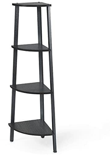 DefensDR 4-Tier Corner Shelf Functional Storage Rack Display Stand Ladder Shelves Grey Shelf Wall Shelves Book Shelf Bathroom Shelves Book Shelves Home Decor Clearance Bathroom Shelf Blanket Ladder
