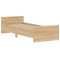 Lit Adulte vidaXL, Cadre de Lit Simple avec Sommier à Lattes, Meuble de Chambre à Coucher, Moderne, Chêne Sonoma, 75x190 cm, Bois d'Ingénierie