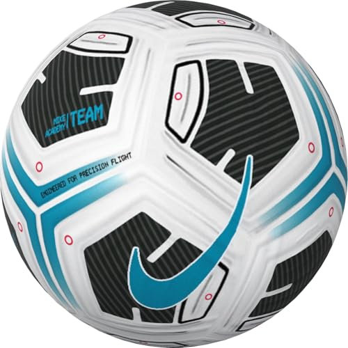 Nike FZ7540-102 NK Academy - Team - FA24 Recreational Soccer Ball Unisex White/Black/LT Blue Fury Größe 5
