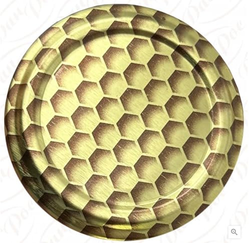 10 X JAM JAR CAP LIDS TWIST OFF - 63mm/ Normal & Deep. IDEAL FOR ANY TYPE OF PRESERVES,HONEY,JAM,MARMALADE,CHYTNEYS,THE LIDS ARE ACID PROOF. (Beehive Orange)
