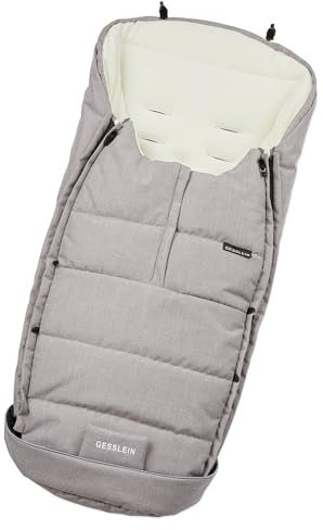 Gesslein Fußsack Igloo, Babyfußsack (mitwachsend & rutschsicher, geschützter Kopfbereich, pflegeleichter Fußsack Kinderwagen), khaki-grau