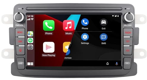 YZKONG radio del coche para Renault Dacia Duster Sandero Logan Dokker Captura con CarPlay inalámbrico Android Auto 7 pulgadas de pantalla táctil multimédia player radio Bluetooth/RDS/FM/AM/Mirror Link