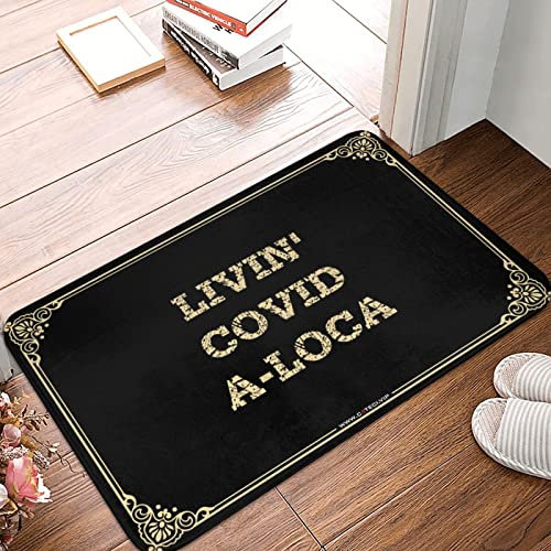 STUDE Livin' Covid-A-Loca Fußmatte für den Außenbereich, lustige Außentürmatte (50 x 80 cm)