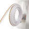 Peel And Stick PVC Wall Molding Trim, 16.4ft Flexible Panel Moulding For Home Decoration, 3D Wallpaper Border, TV Background Wall, Wall Decor(White+Gold,1.0cm x 5.0m)