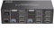 TJCXELE 4K60Hz HDMI KVM Switch 2 PC 3 Monitore USB 3.0 Simulation EDID KVM Switches für Zwei Computer teilen Sich Drei Monitore und 4 USB-Geräte Unterstützt Erweiterungsmodus & Kopiermodus
