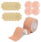 Klebe BH Push-Up Große Brust Boob Tape Fashion Body Tape Brust 5cm X 5m Mit 4 Wiederverwendbare Unsichtbar Silikon Brüste Nippelpads Für Körbchengrößen A-E